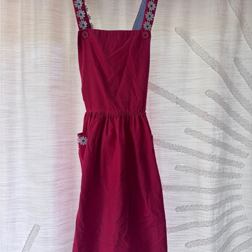 Mini Boden Red Corduroy Pinafore Dress Size 12 Brand New condition, worn once.